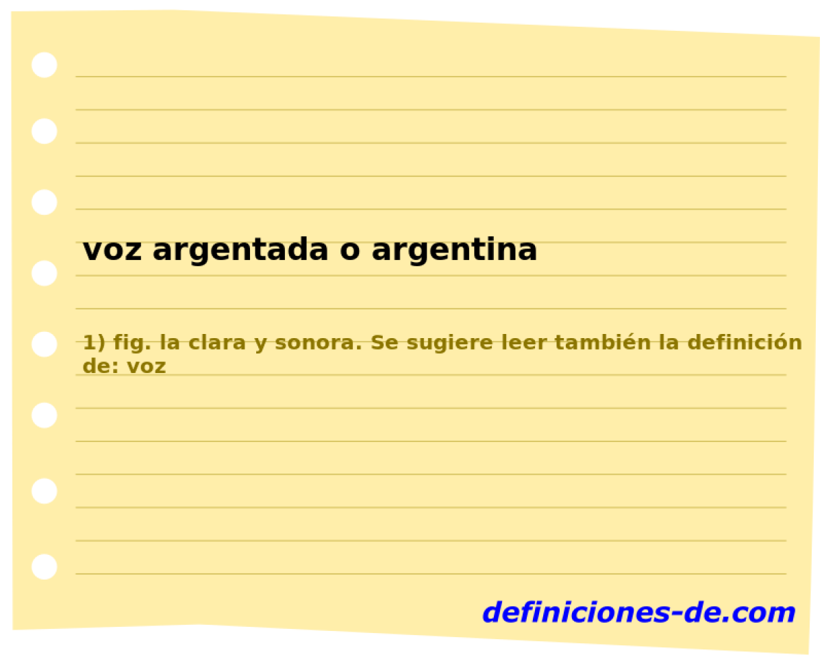 voz argentada o argentina 
