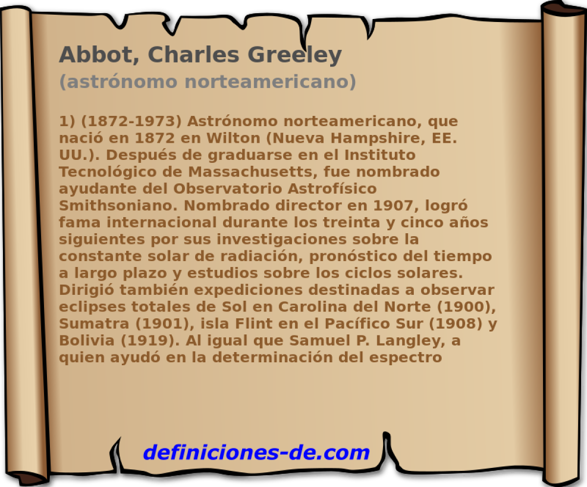 Abbot, Charles Greeley (astrnomo norteamericano)