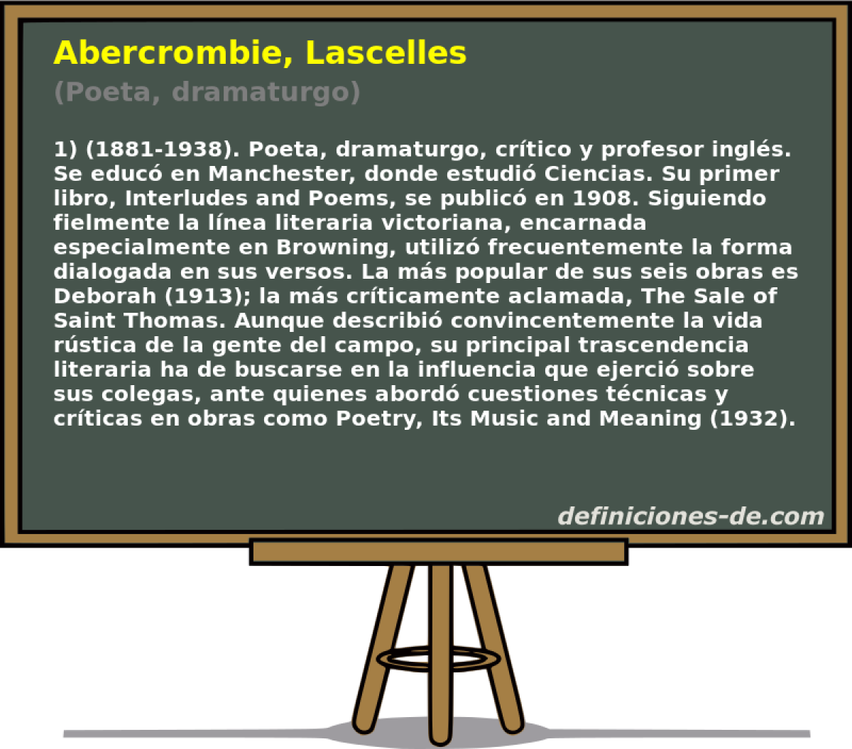 Abercrombie, Lascelles (Poeta, dramaturgo)
