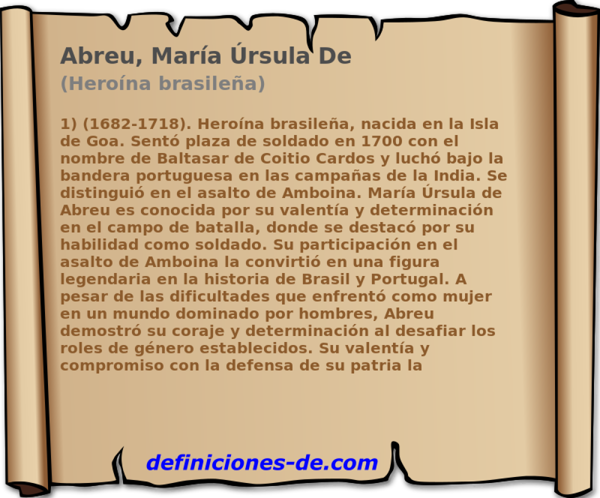 Abreu, Mara rsula De (Herona brasilea)