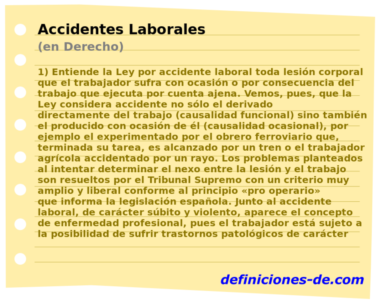 Accidentes Laborales (en Derecho)