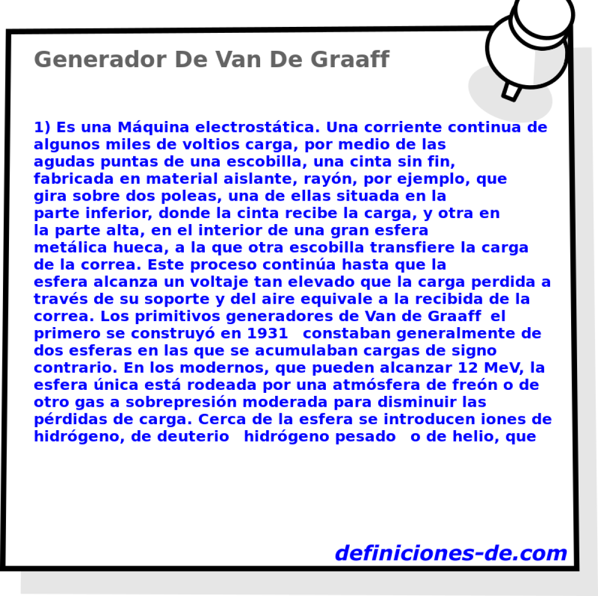 Generador De Van De Graaff 
