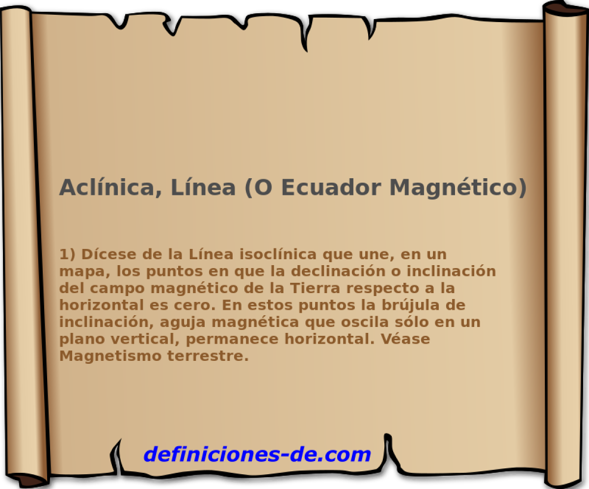 Aclnica, Lnea (O Ecuador Magntico) 