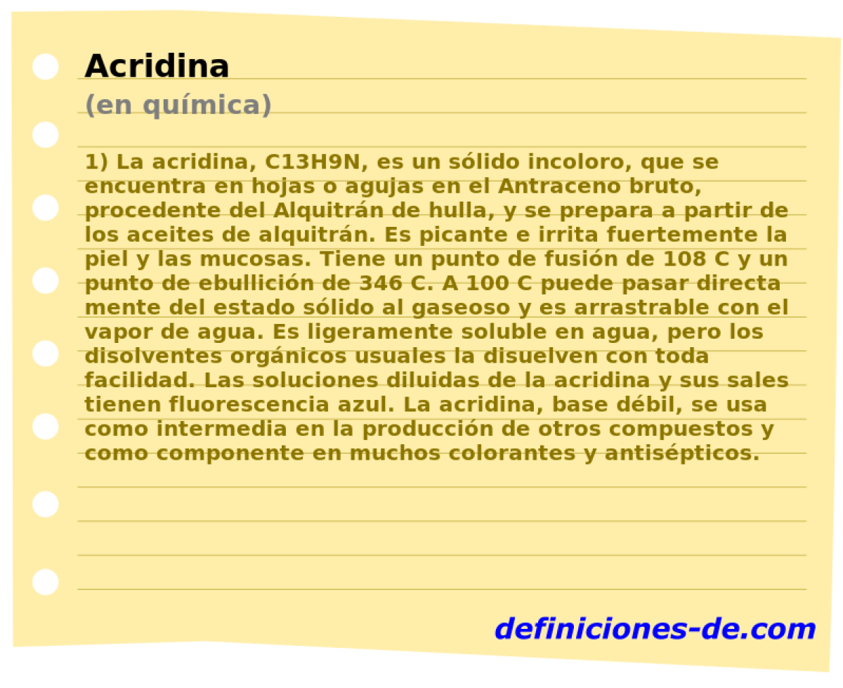 Acridina (en qumica)