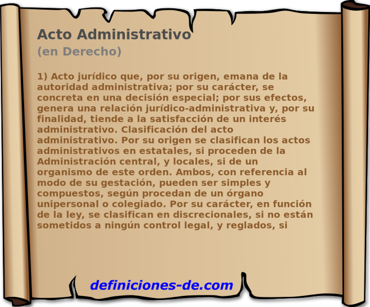 Acto Administrativo (en Derecho)