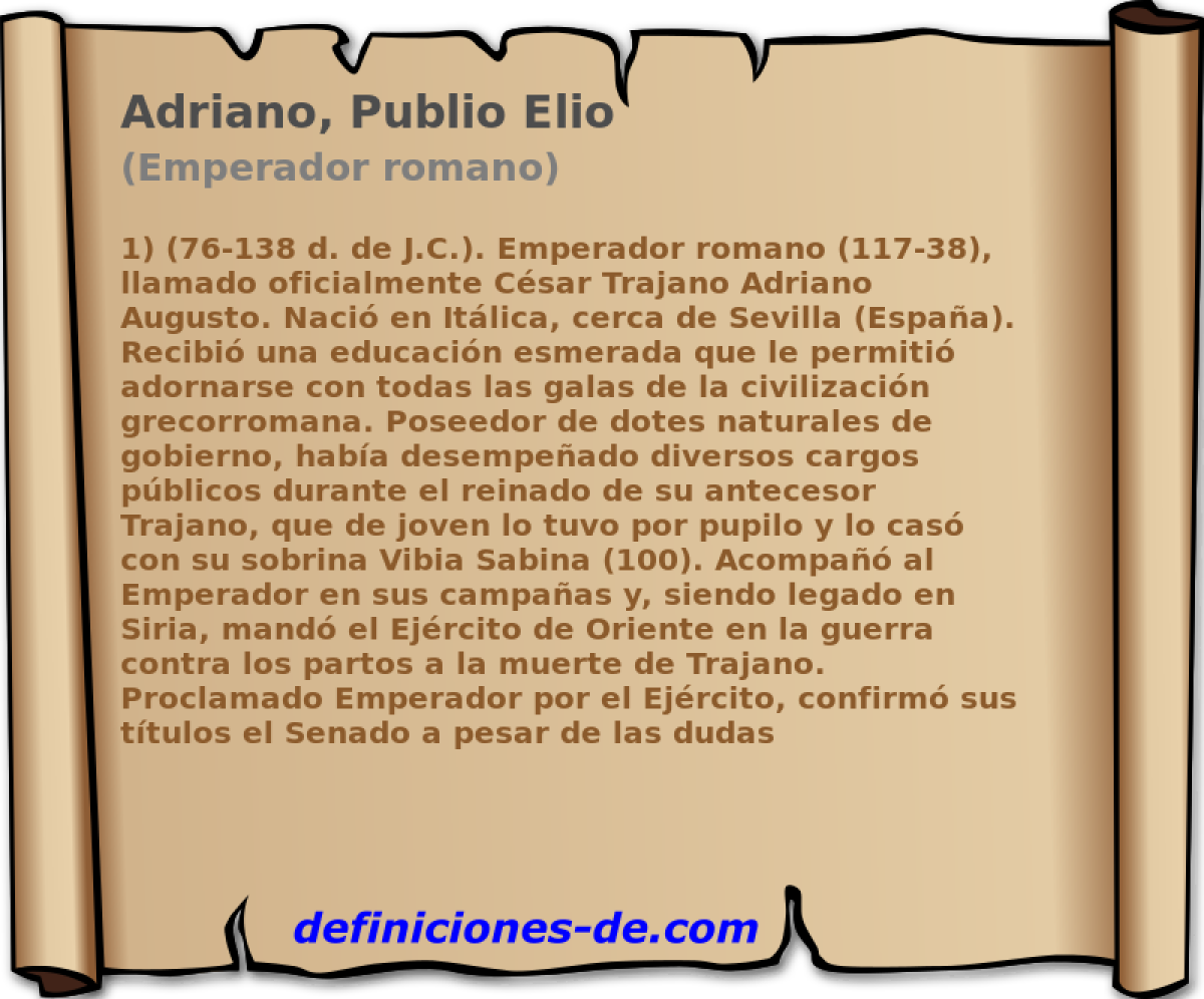 Adriano, Publio Elio (Emperador romano)