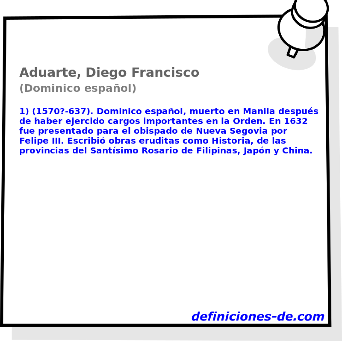 Aduarte, Diego Francisco (Dominico espaol)