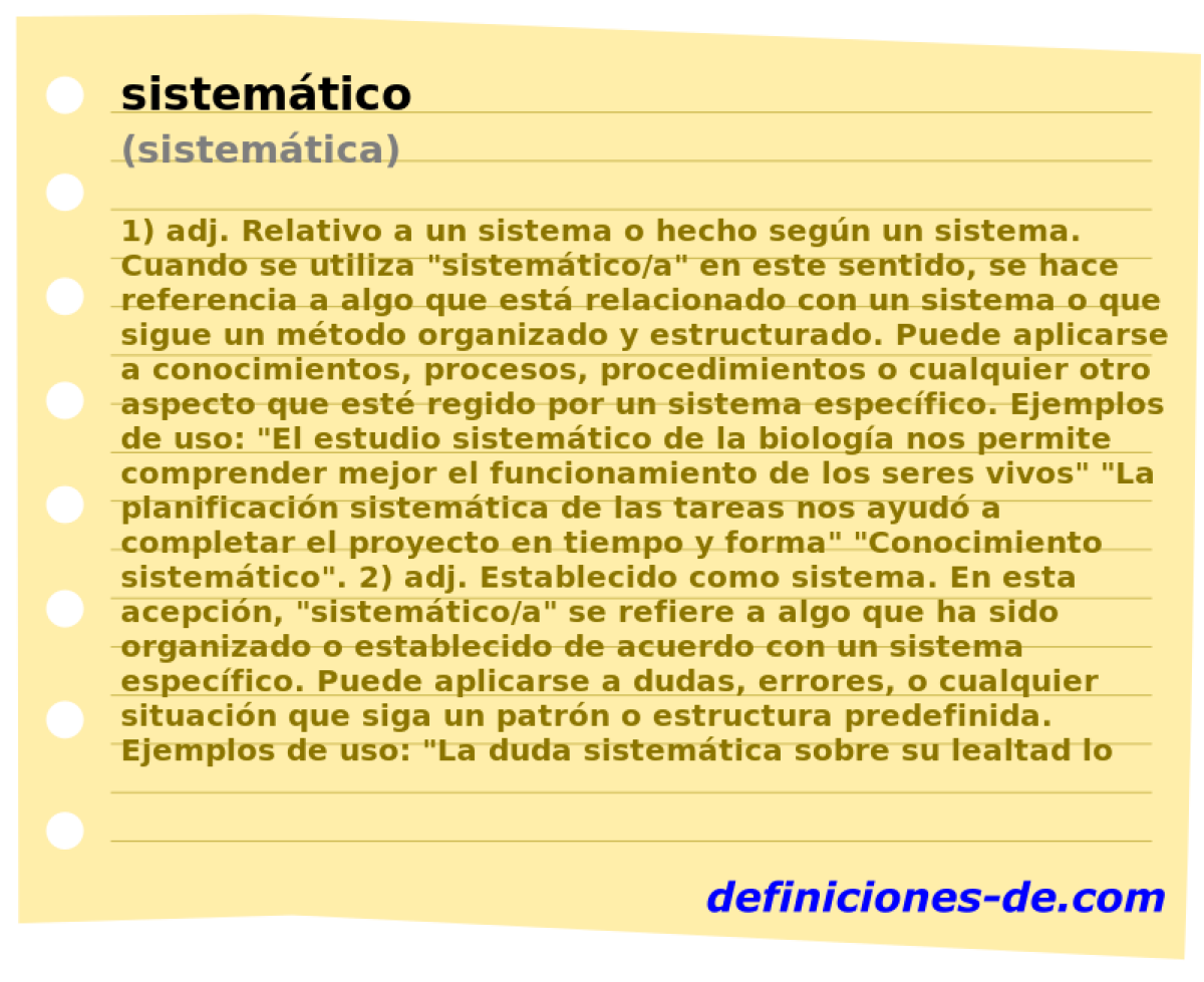 sistemtico (sistemtica)