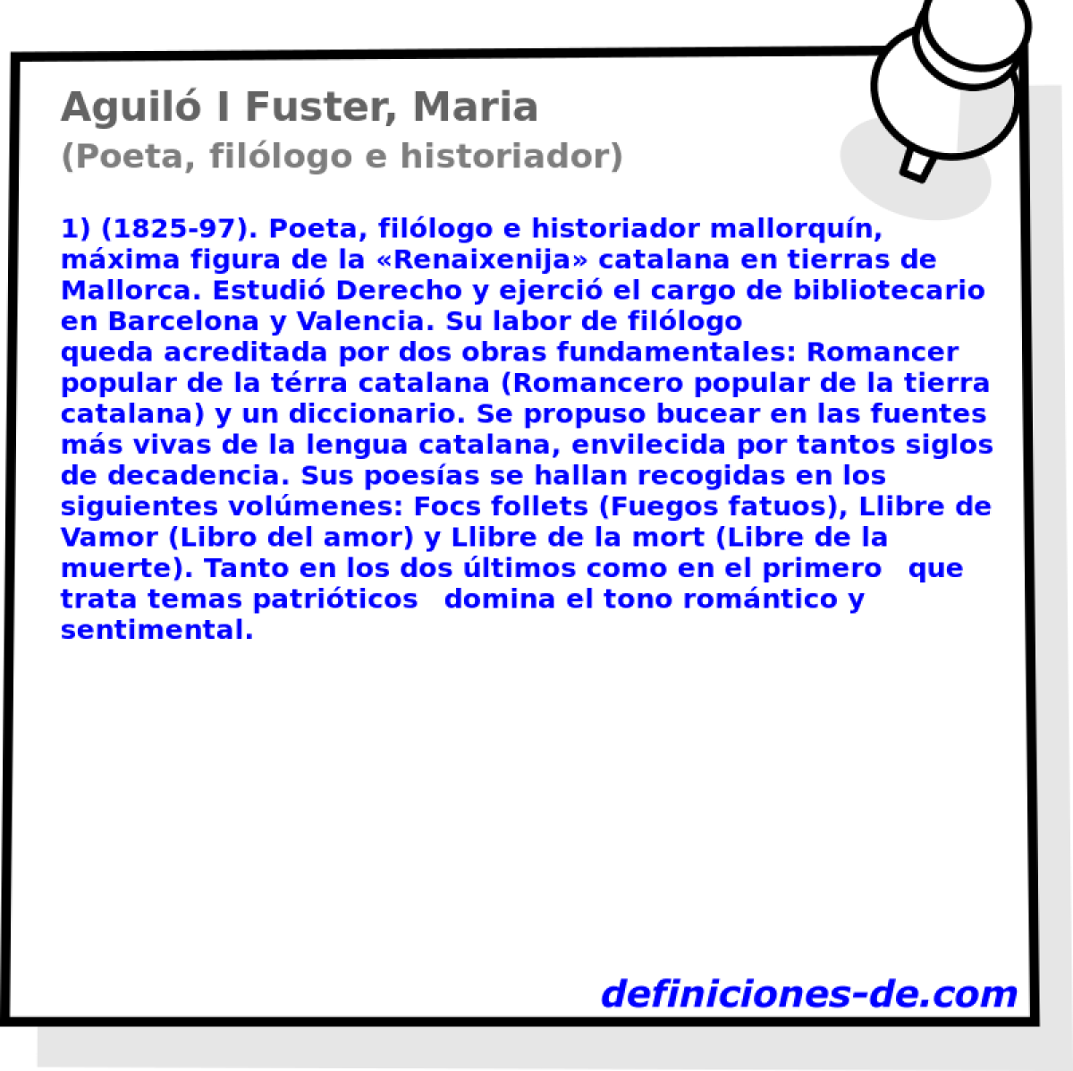 Aguil I Fuster, Maria (Poeta, fillogo e historiador)