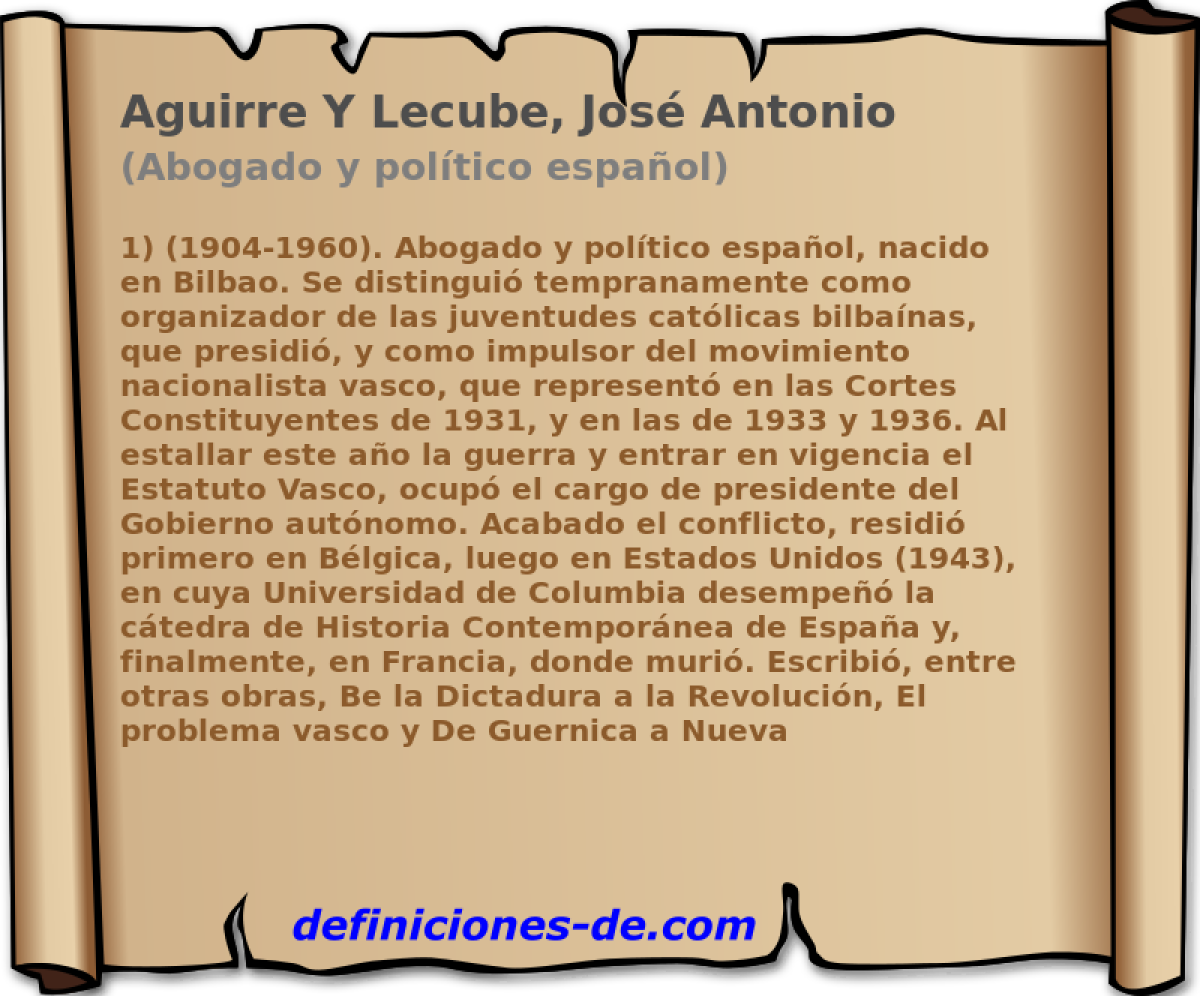 Aguirre Y Lecube, Jos Antonio (Abogado y poltico espaol)