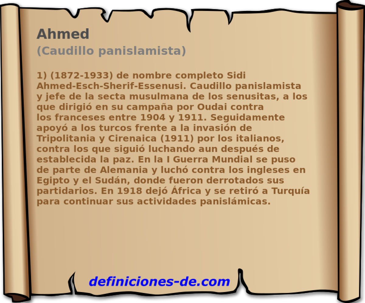 Ahmed (Caudillo panislamista)