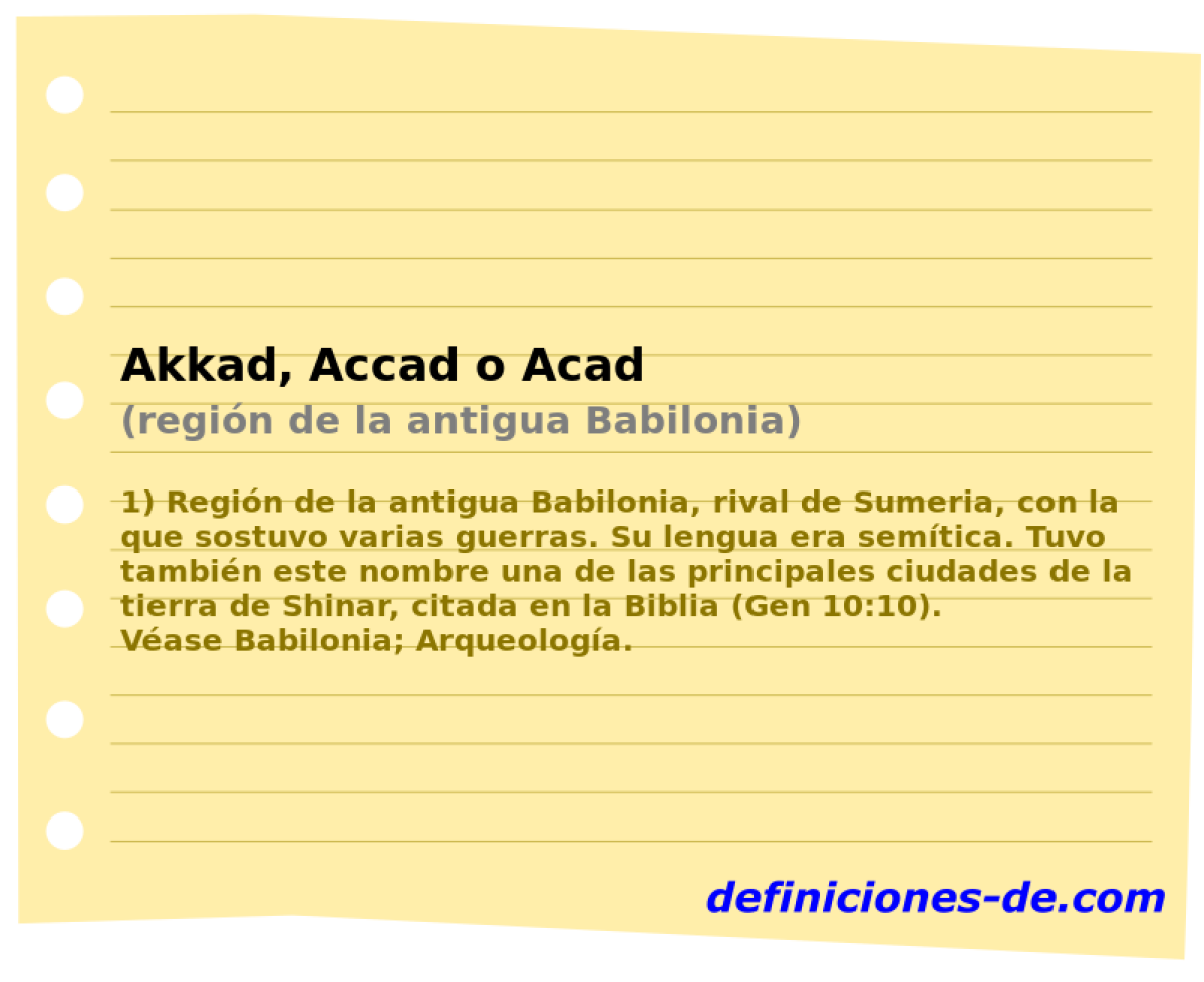 Akkad, Accad o Acad (regin de la antigua Babilonia)