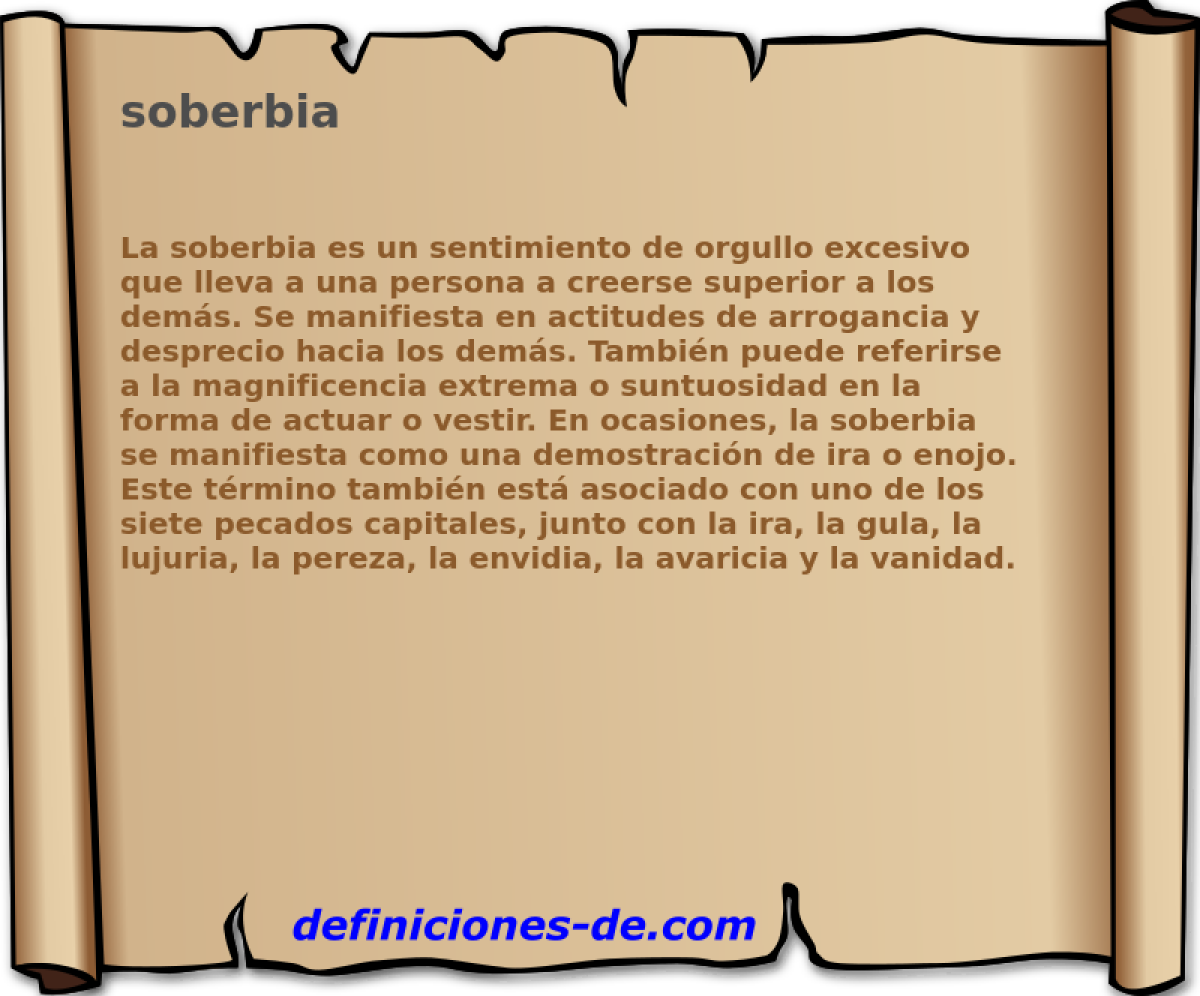 Qué significa soberbia? Q significa altaneria