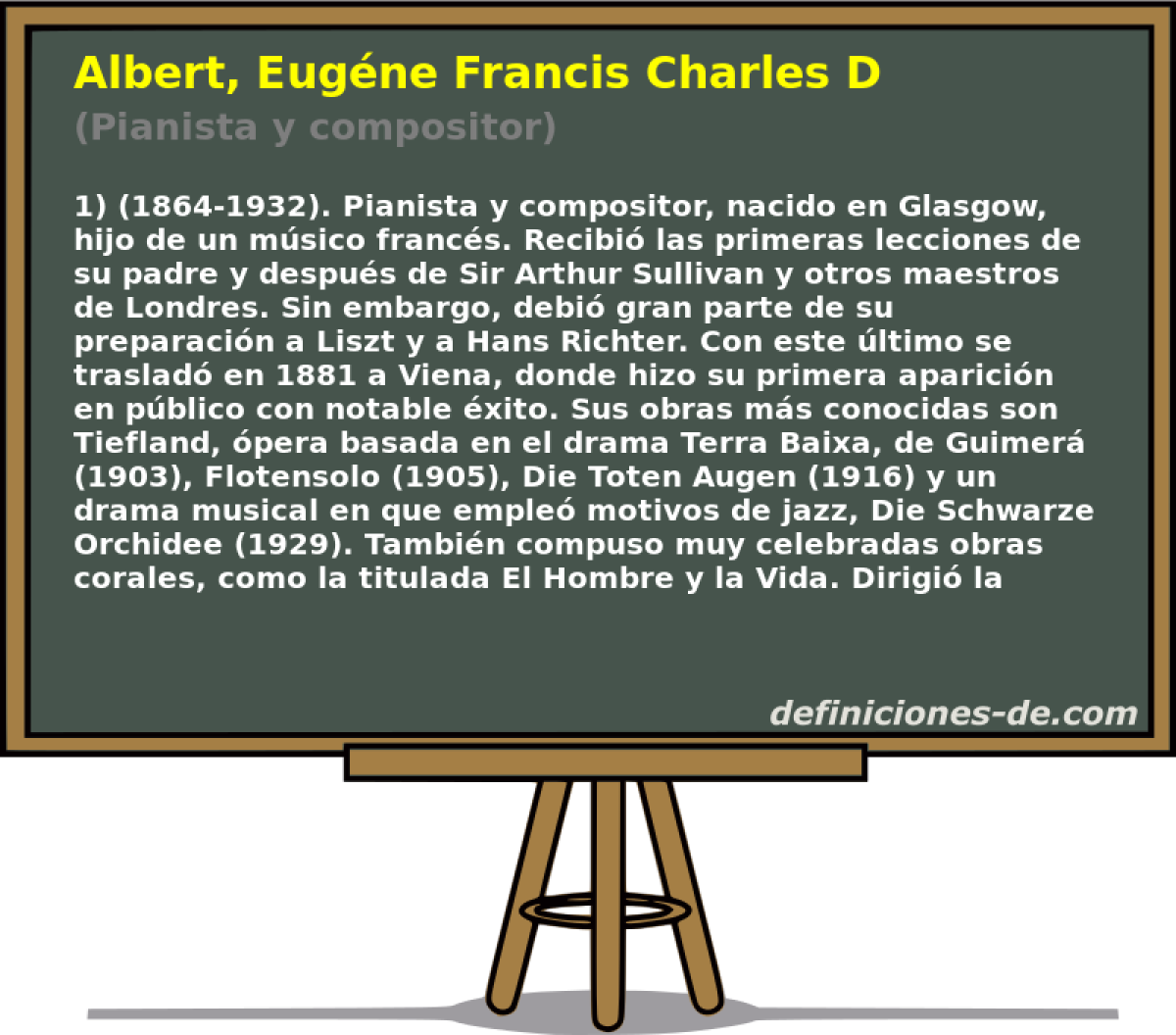 Albert, Eugne Francis Charles D (Pianista y compositor)