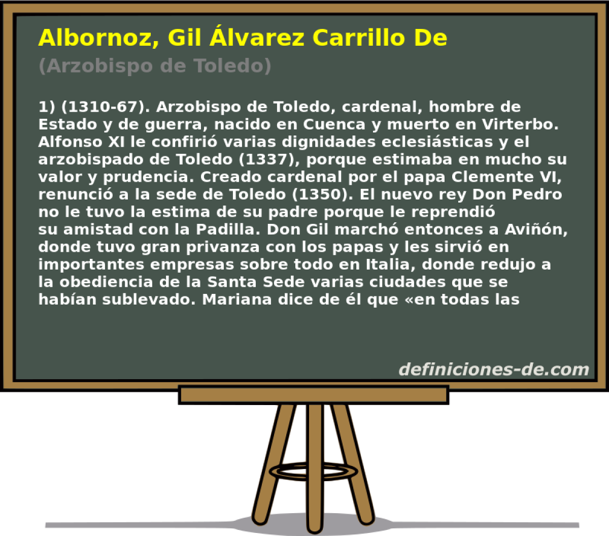 Albornoz, Gil lvarez Carrillo De (Arzobispo de Toledo)