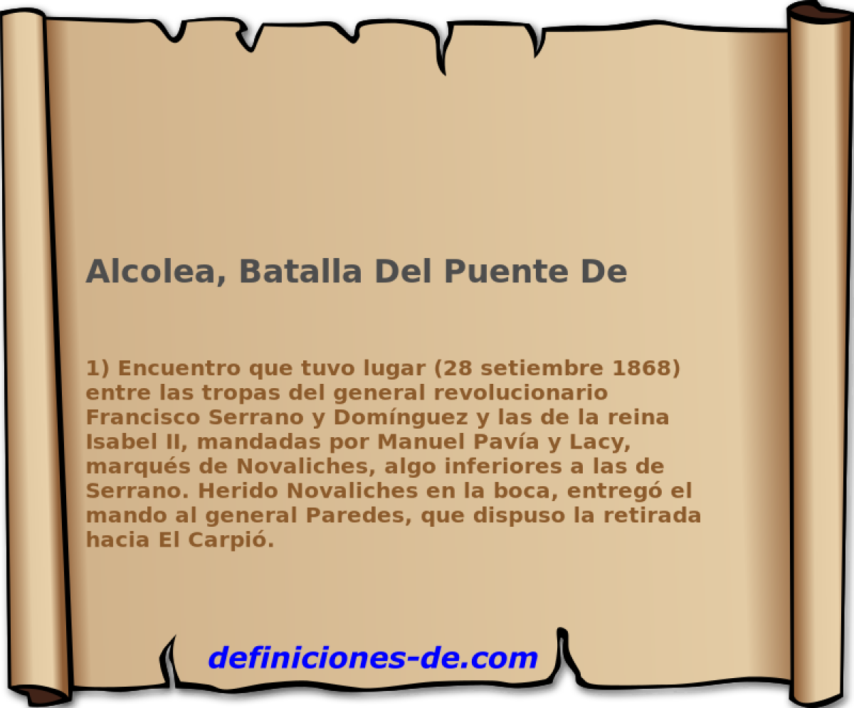 Alcolea, Batalla Del Puente De 