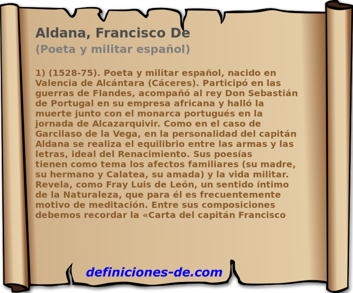Aldana, Francisco De (Poeta y militar espaol)