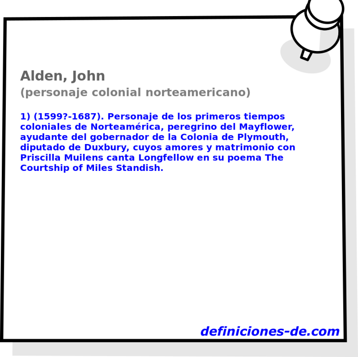 Alden, John (personaje colonial norteamericano)