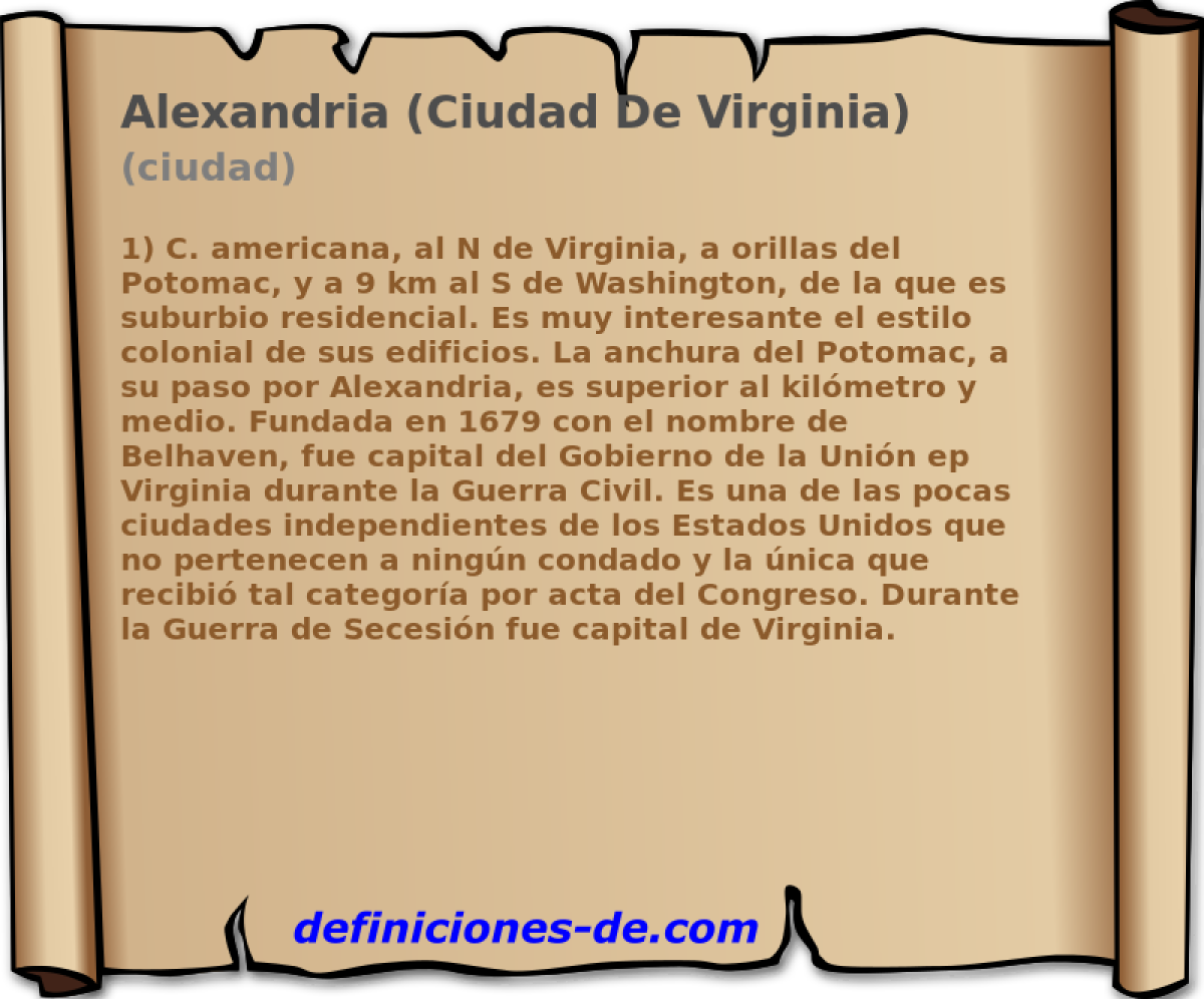 Alexandria (Ciudad De Virginia) (ciudad)