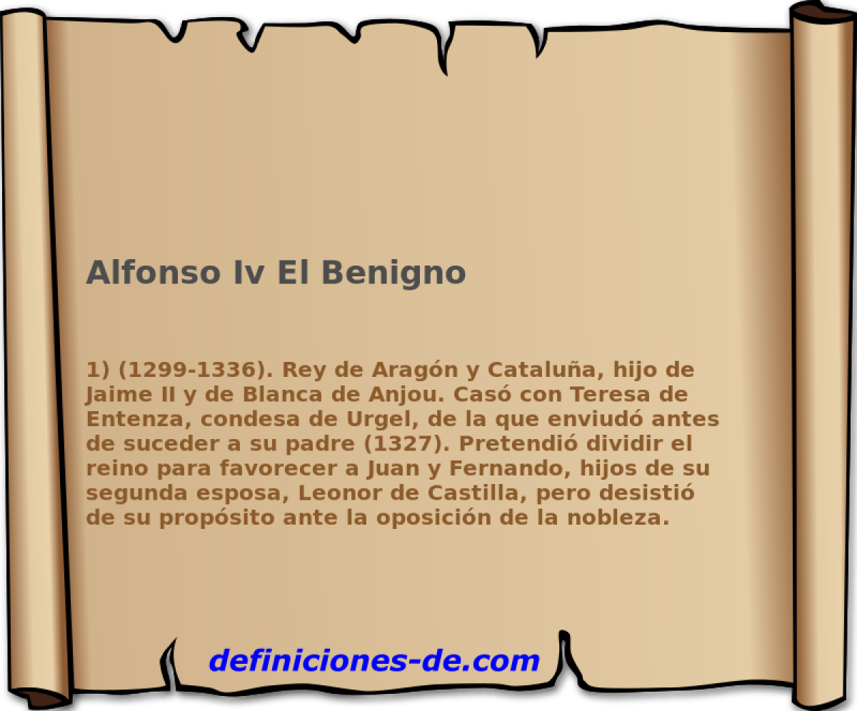 Alfonso Iv El Benigno 