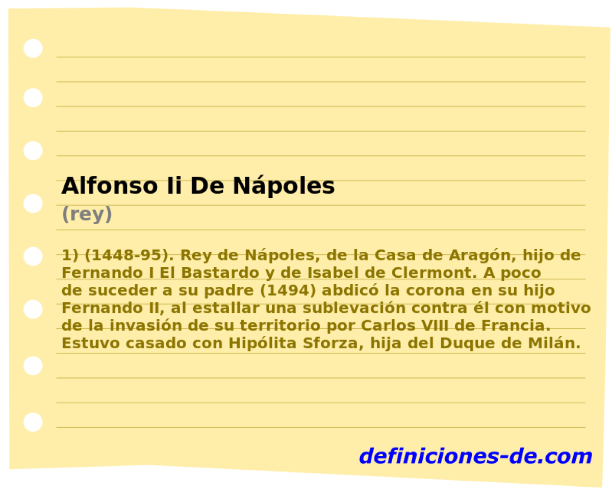 Alfonso Ii De Npoles (rey)