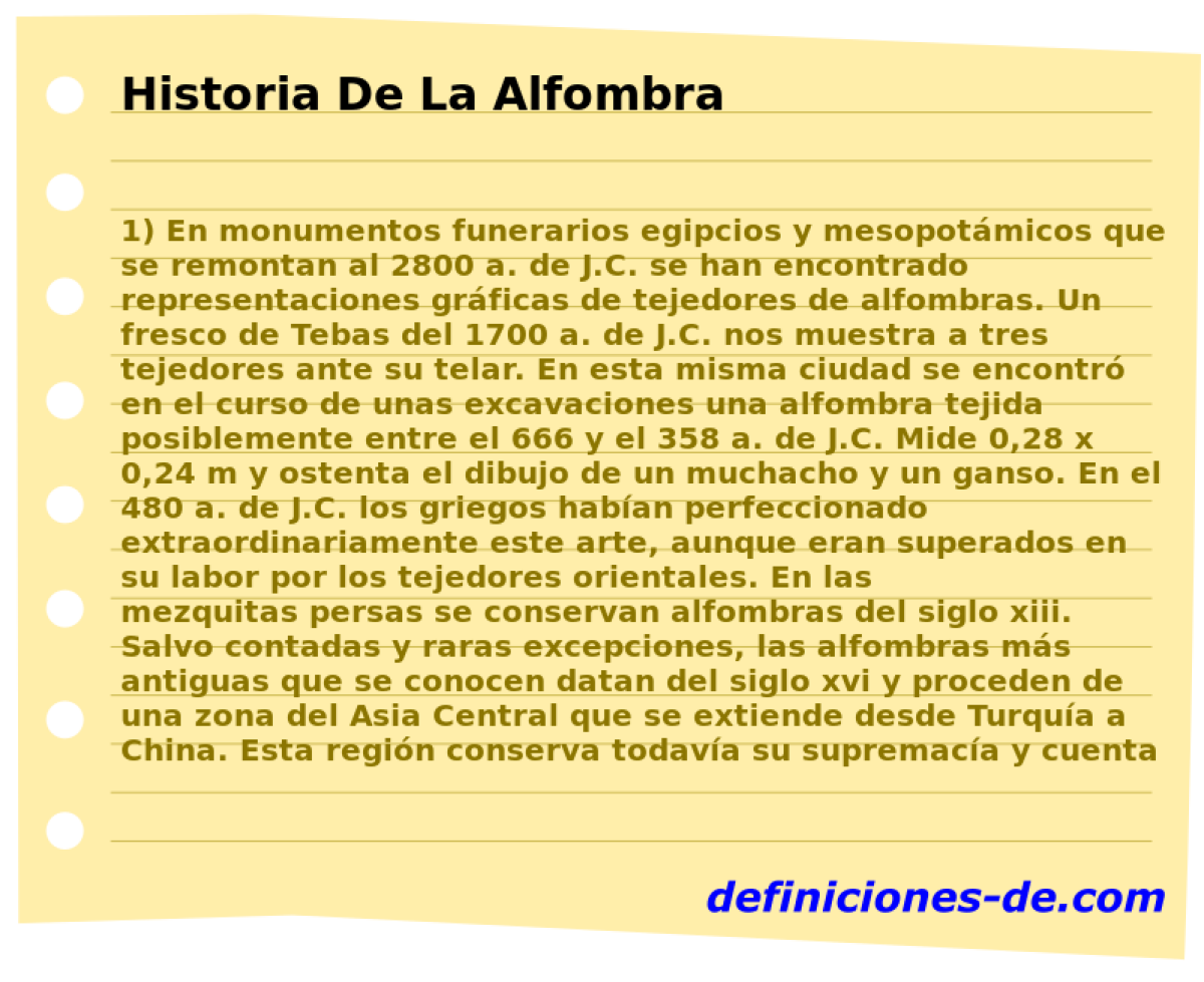 Historia De La Alfombra 