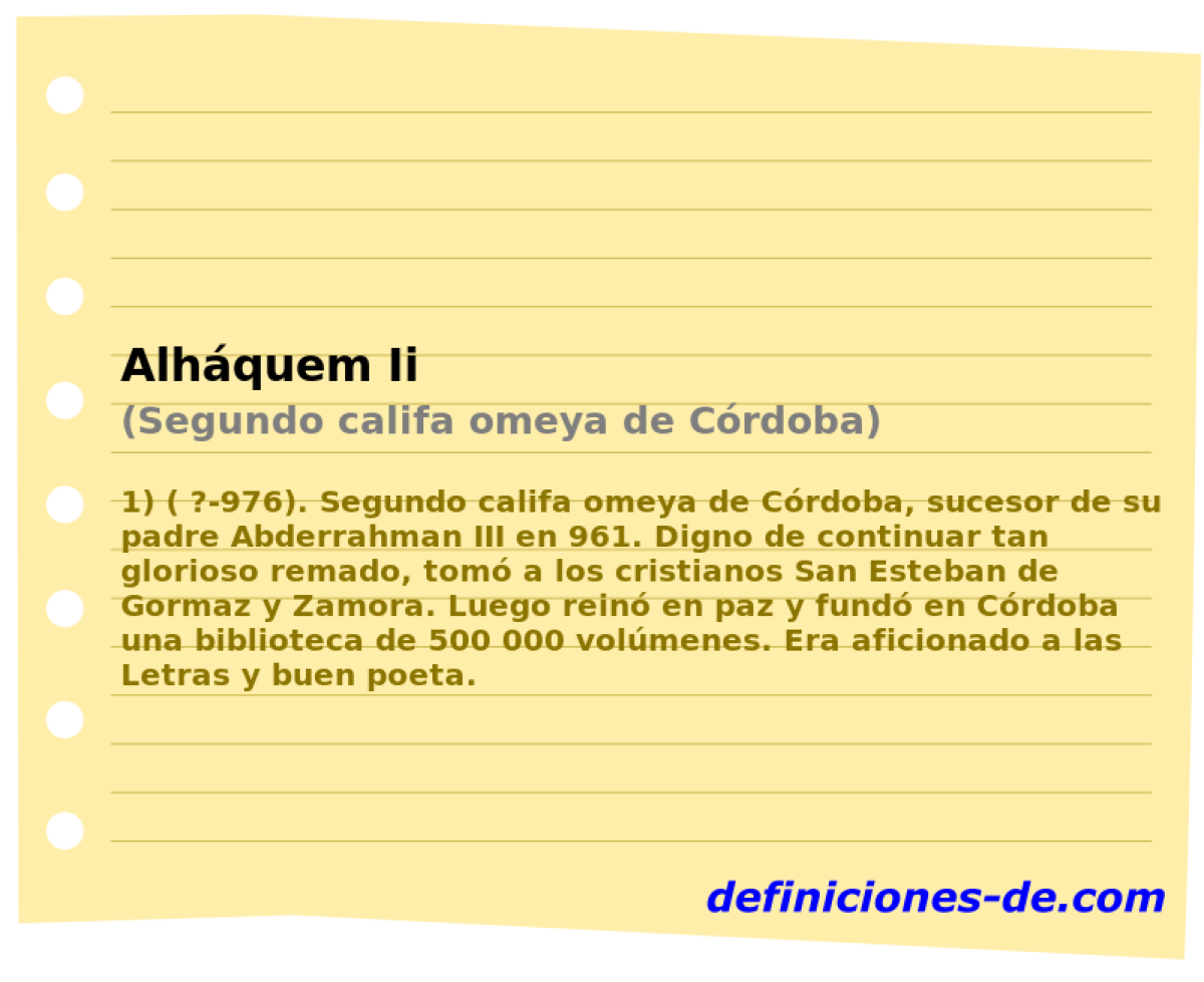 Alhquem Ii (Segundo califa omeya de Crdoba)
