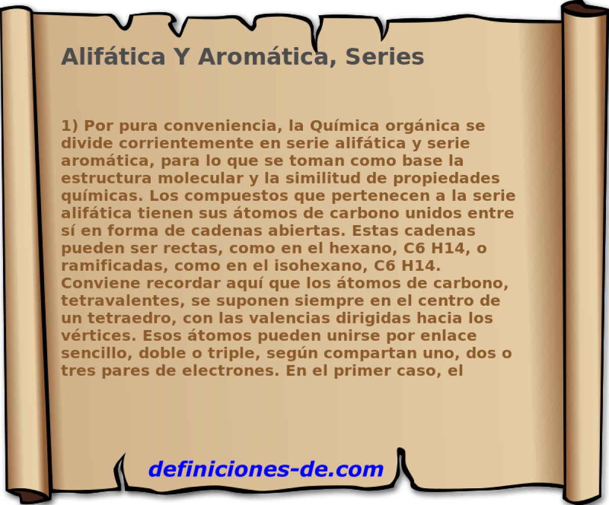Aliftica Y Aromtica, Series 