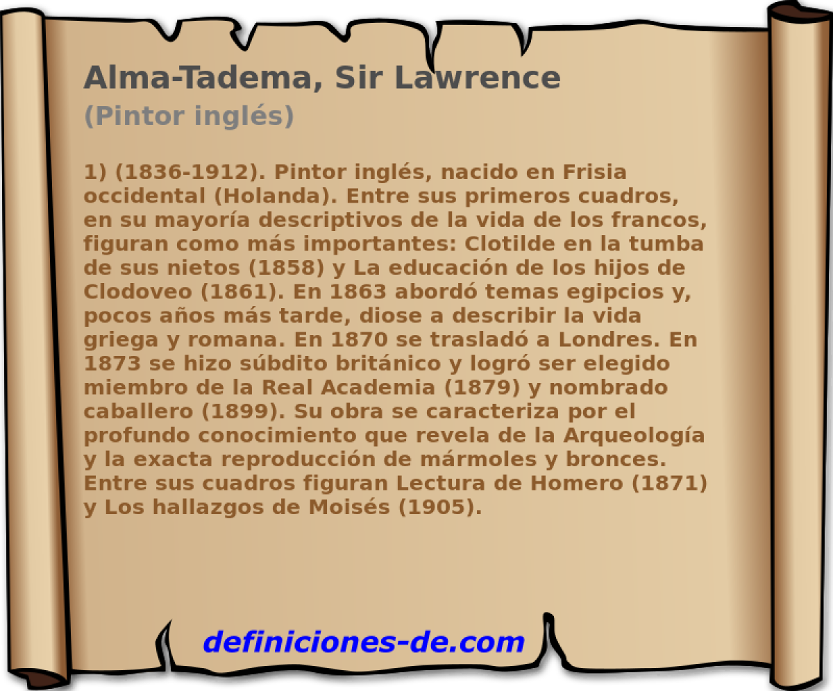 Alma-Tadema, Sir Lawrence (Pintor ingls)