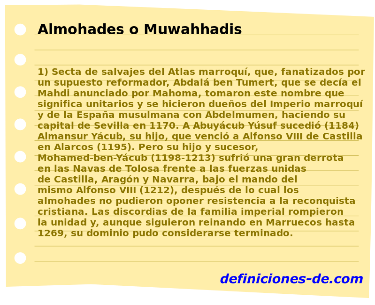 Almohades o Muwahhadis 