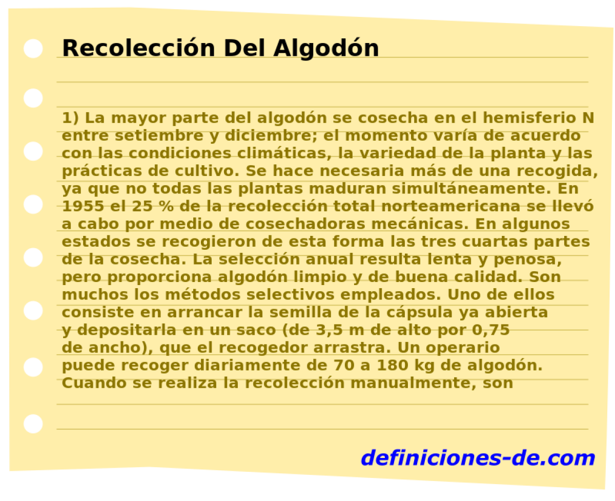 Recoleccin Del Algodn 
