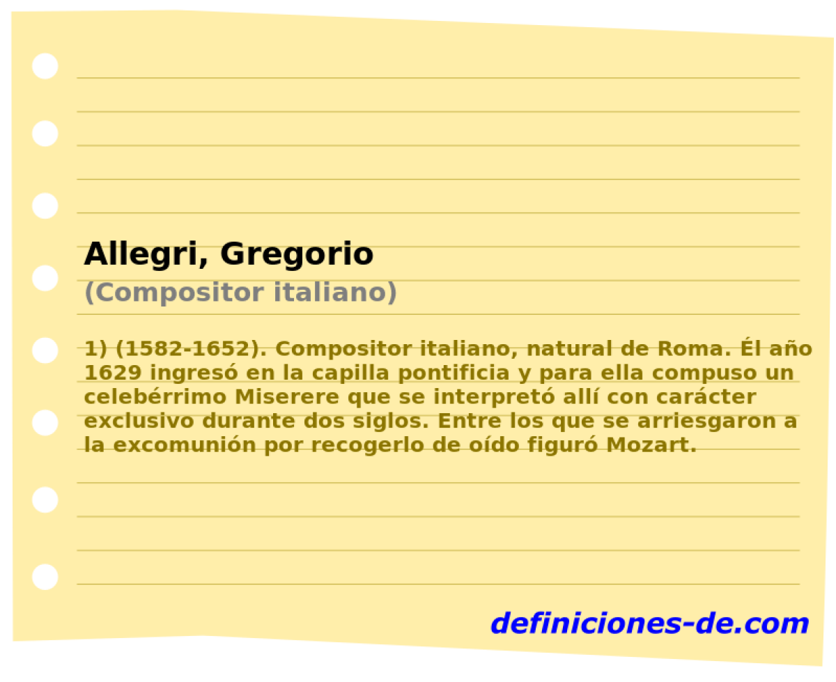 Allegri, Gregorio (Compositor italiano)
