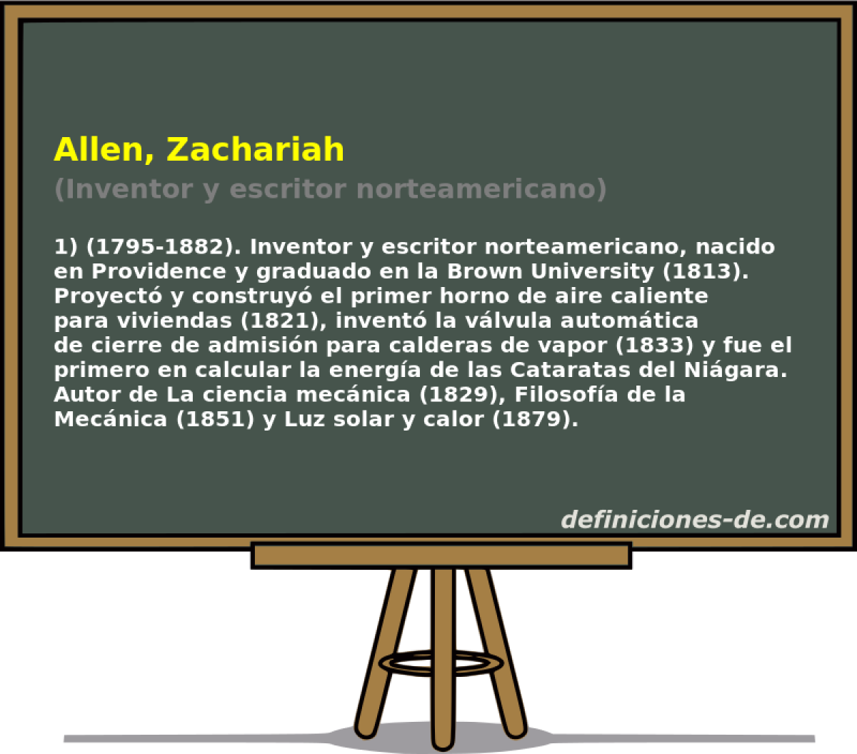 Allen, Zachariah (Inventor y escritor norteamericano)