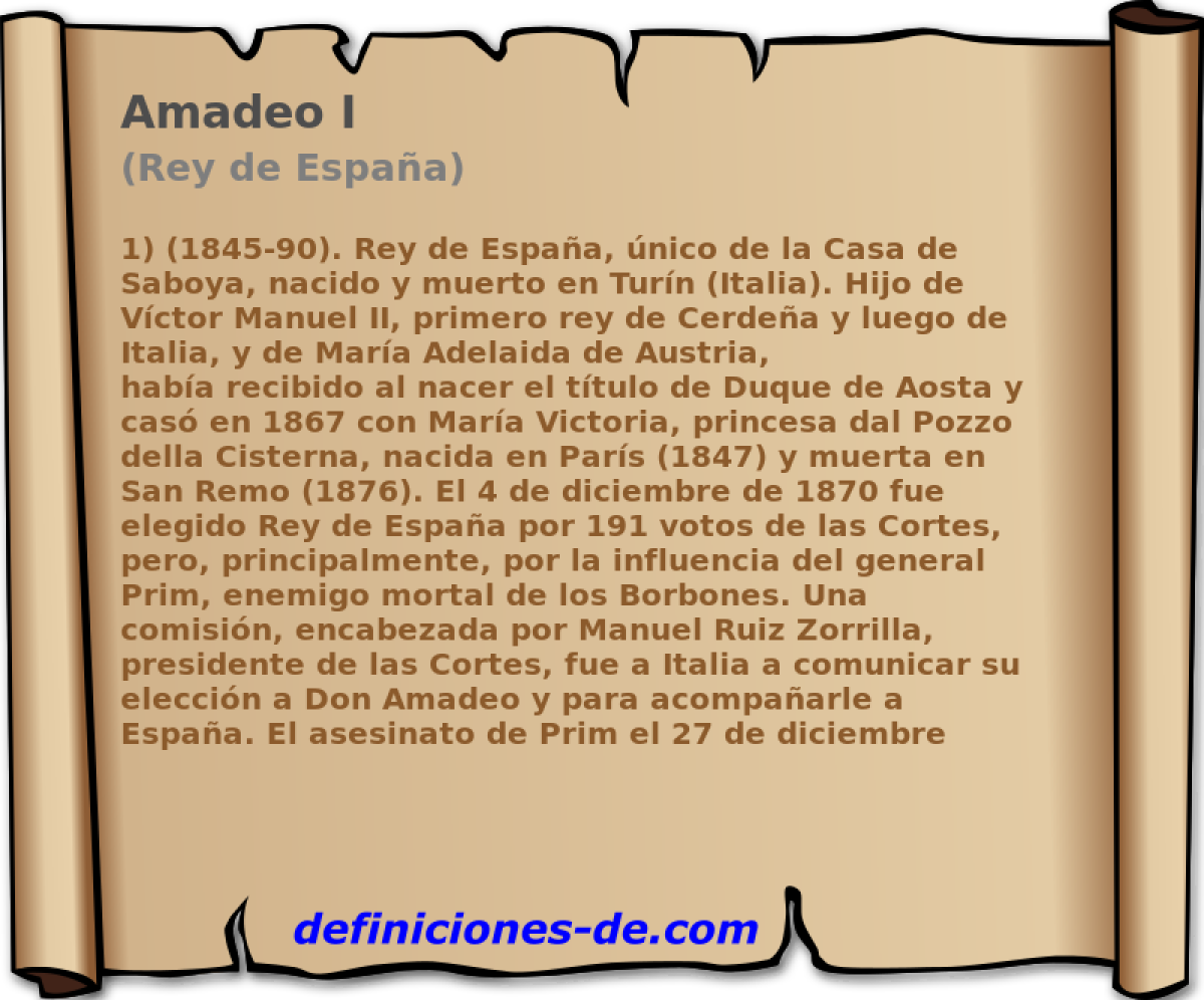 Amadeo I (Rey de Espaa)
