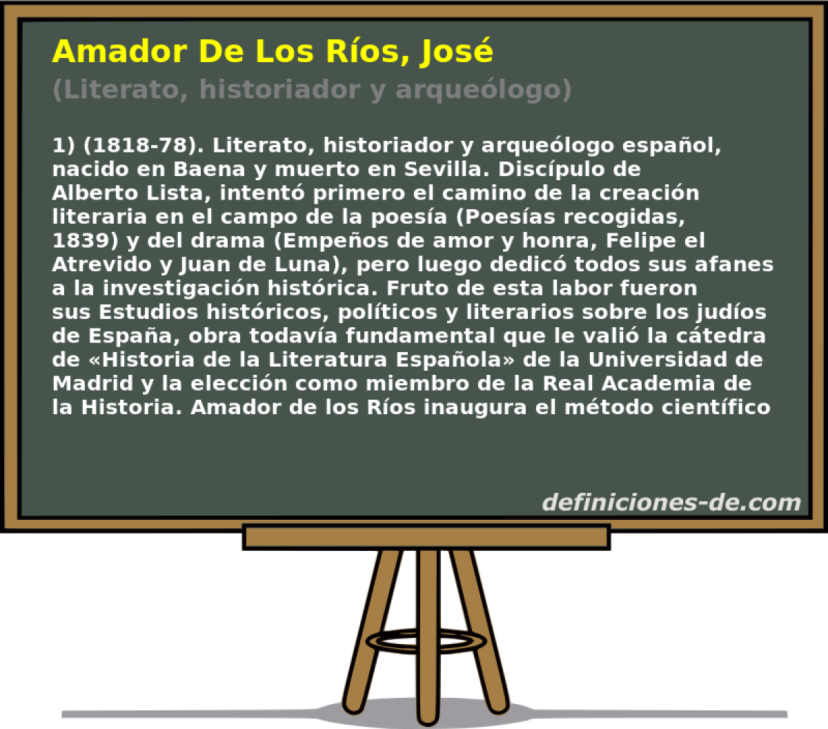 Amador De Los Ros, Jos (Literato, historiador y arquelogo)