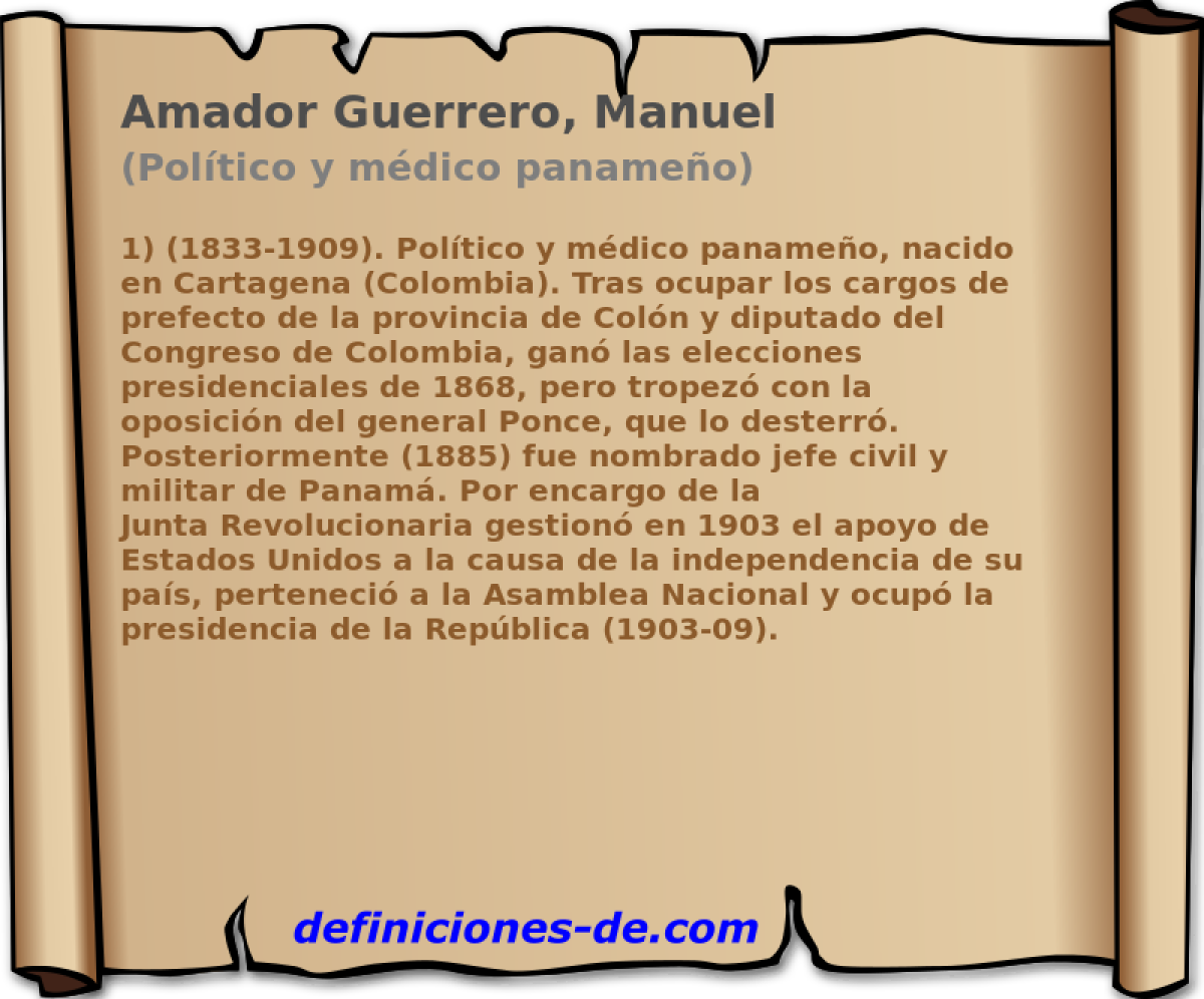 Amador Guerrero, Manuel (Poltico y mdico panameo)