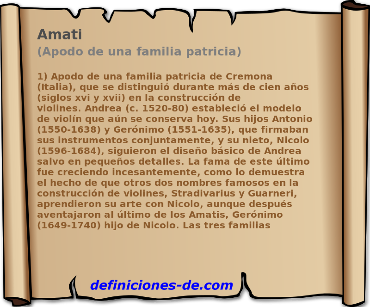 Amati (Apodo de una familia patricia)