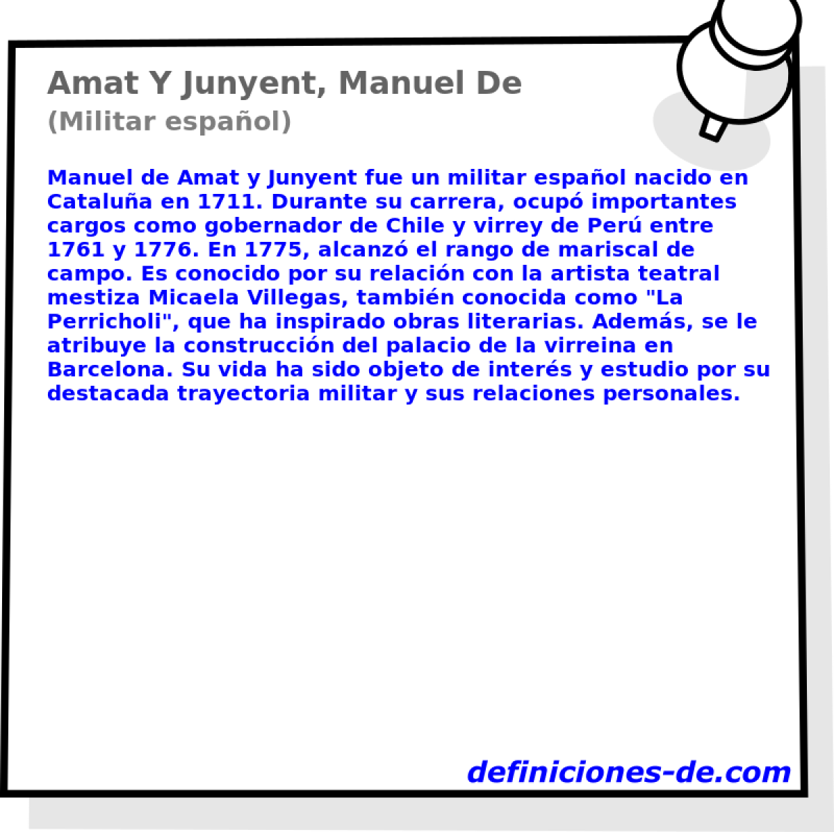 Amat Y Junyent, Manuel De (Militar espaol)
