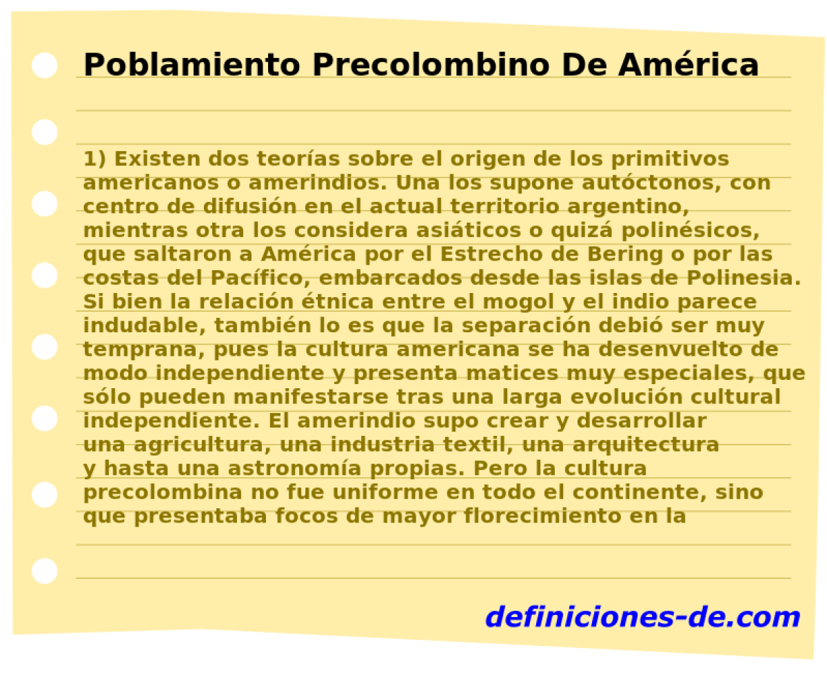 Poblamiento Precolombino De Amrica 