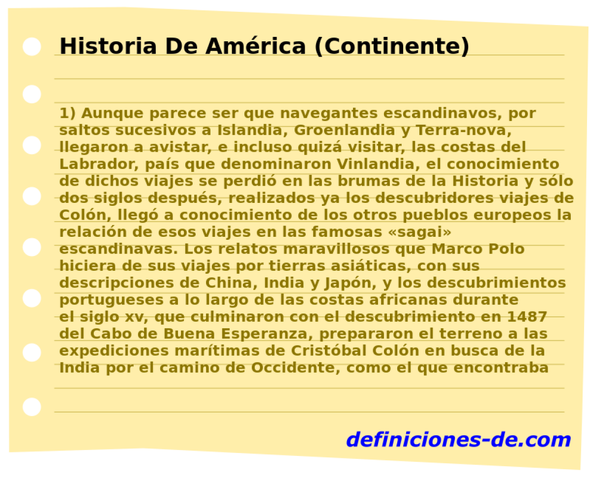 Historia De Amrica (Continente) 
