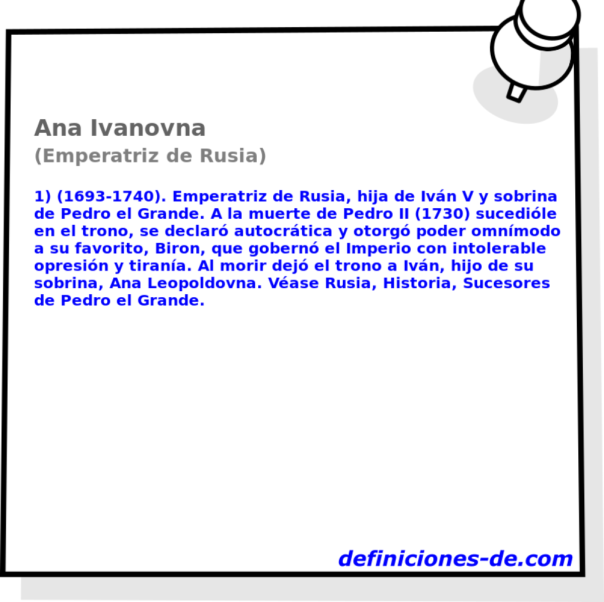 Ana Ivanovna (Emperatriz de Rusia)