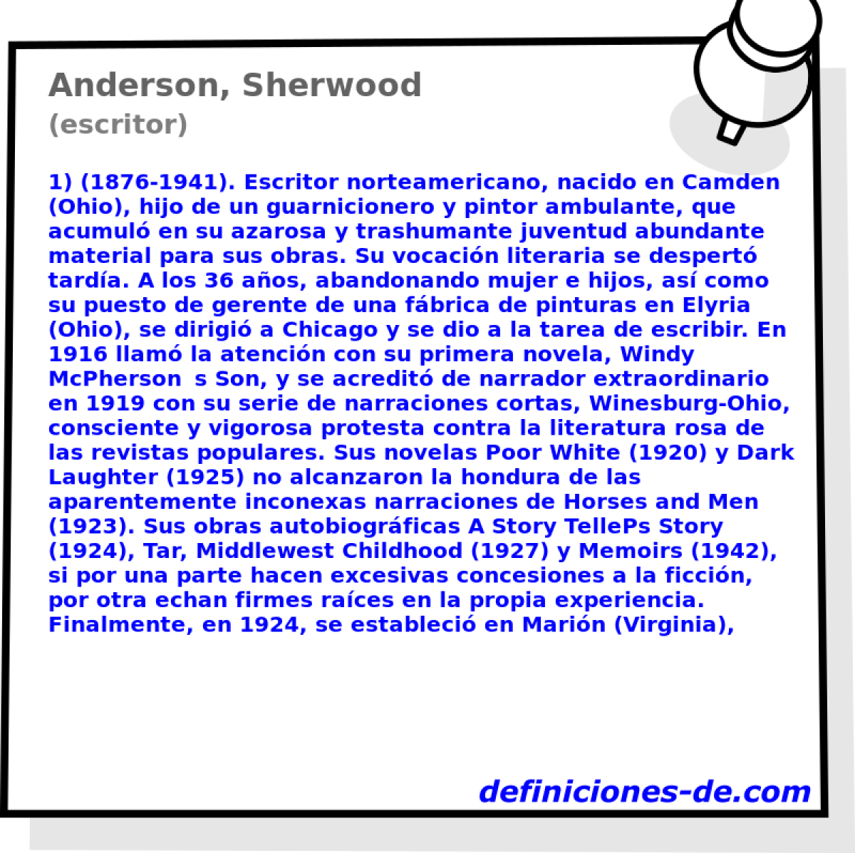 Anderson, Sherwood (escritor)