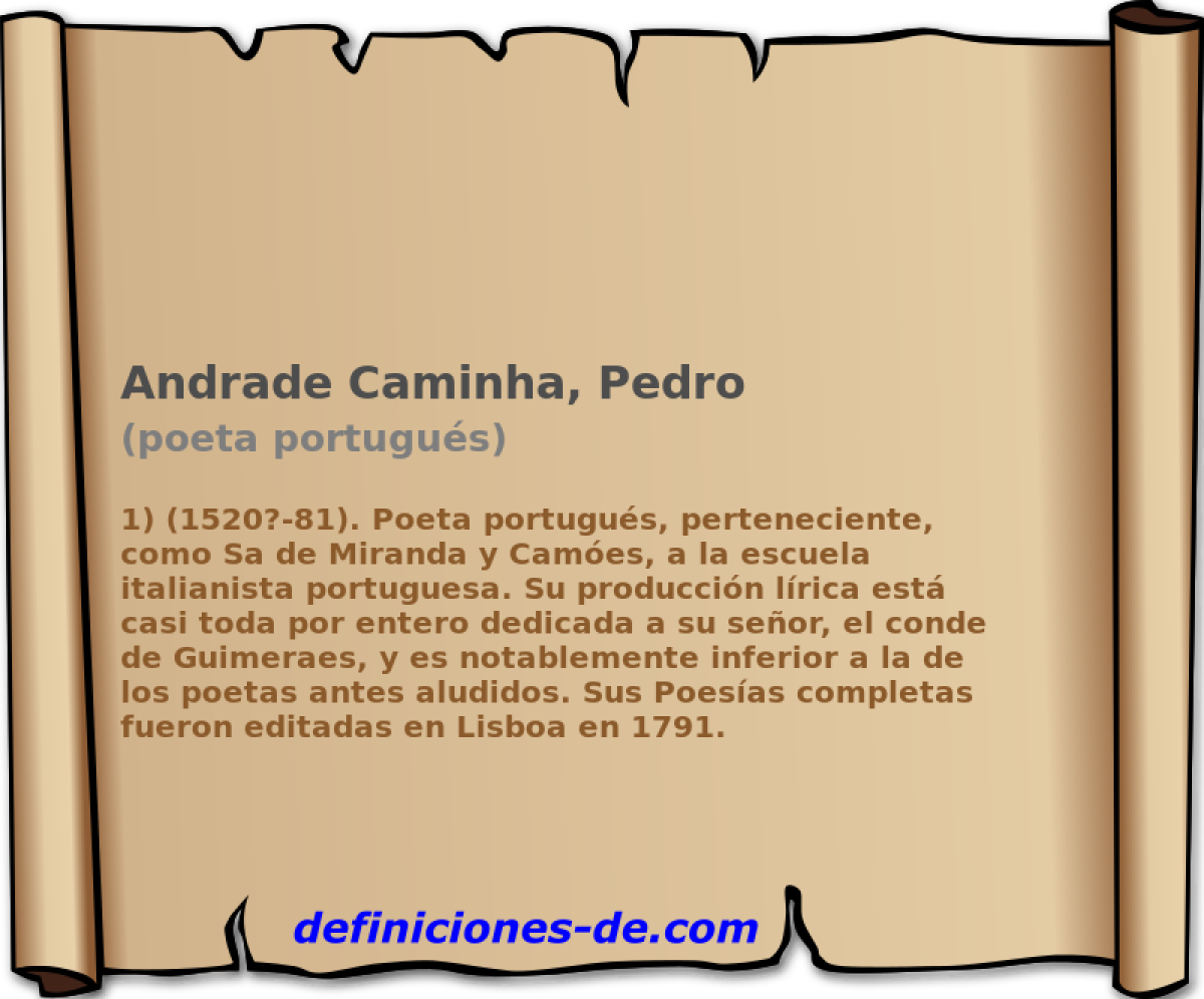 Andrade Caminha, Pedro (poeta portugus)