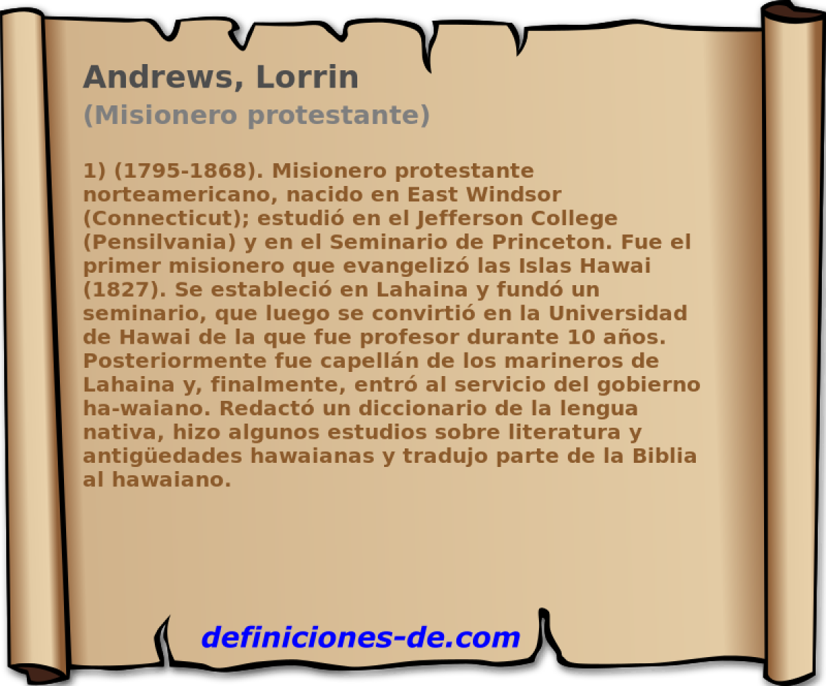 Andrews, Lorrin (Misionero protestante)