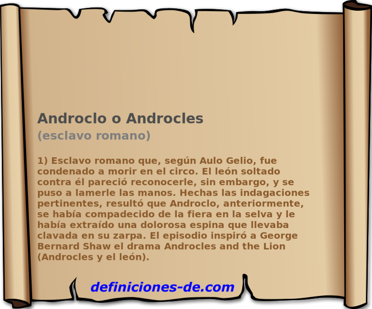 Androclo o Androcles (esclavo romano)