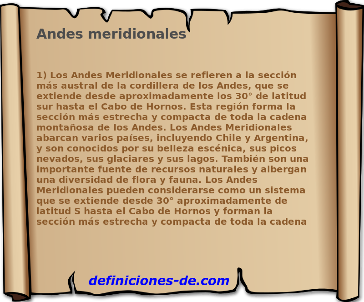 Andes meridionales 