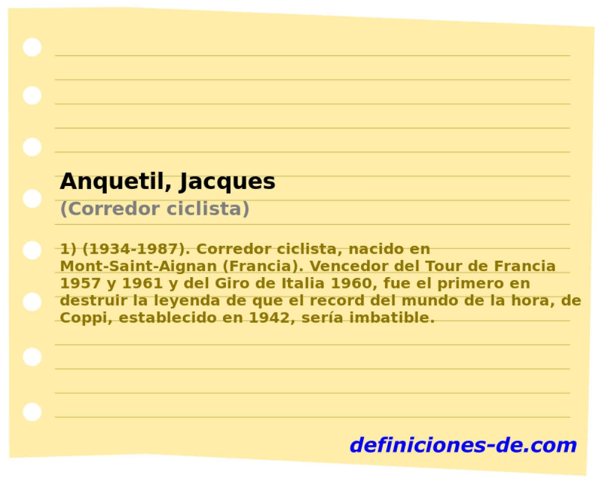 Anquetil, Jacques (Corredor ciclista)