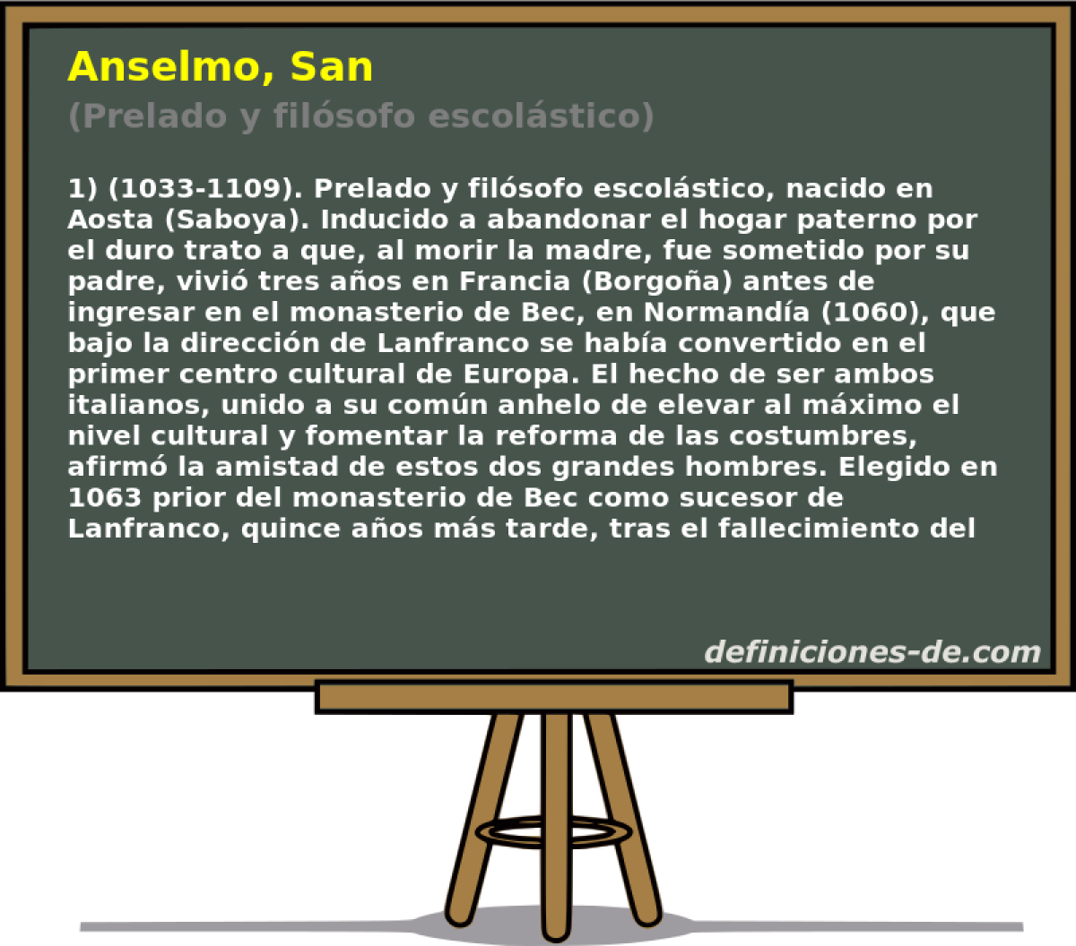 Anselmo, San (Prelado y filsofo escolstico)