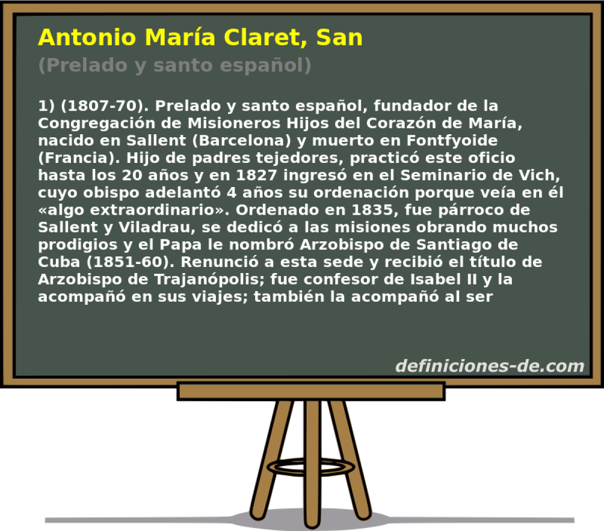 Antonio Mara Claret, San (Prelado y santo espaol)
