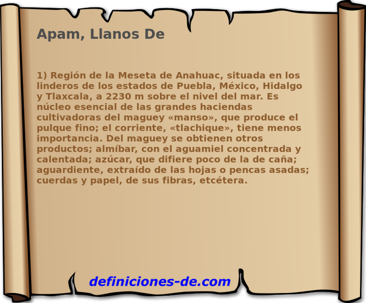 Apam, Llanos De 